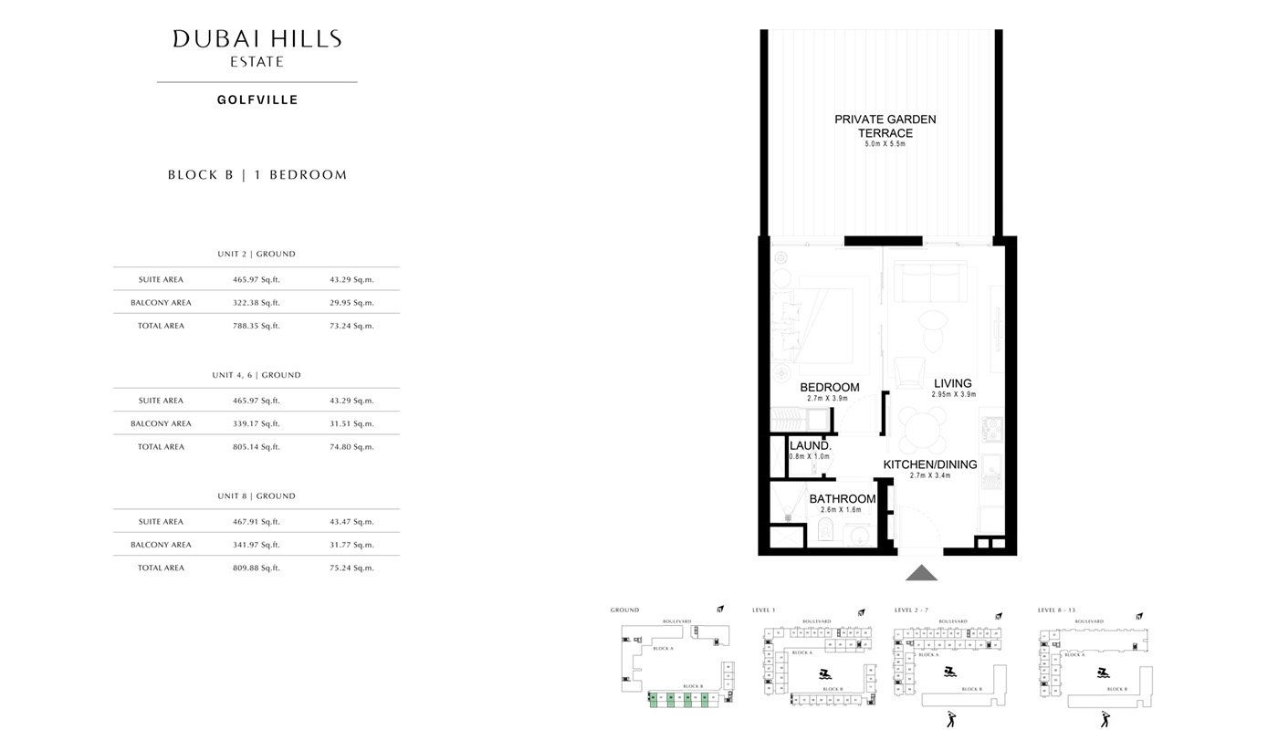 1 Bedroom floor plan