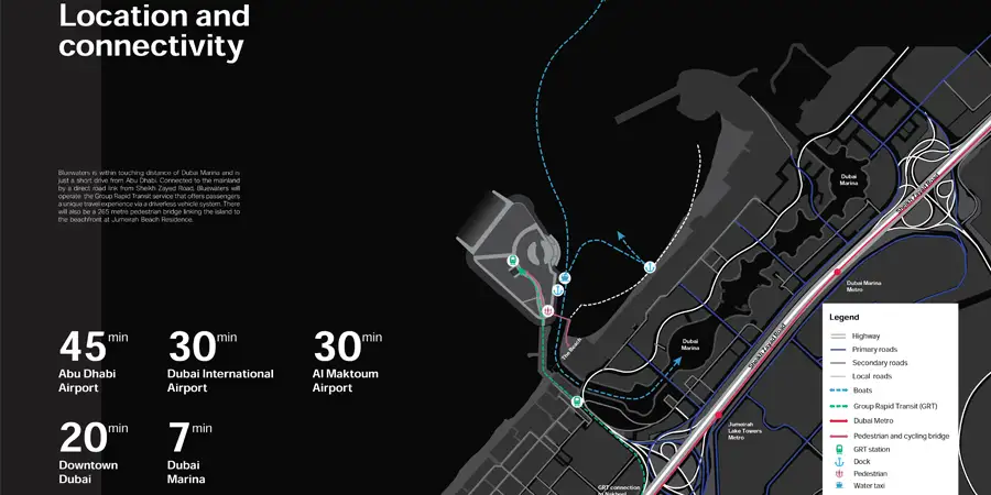 Meraas Bluewaters Building 5 location map
