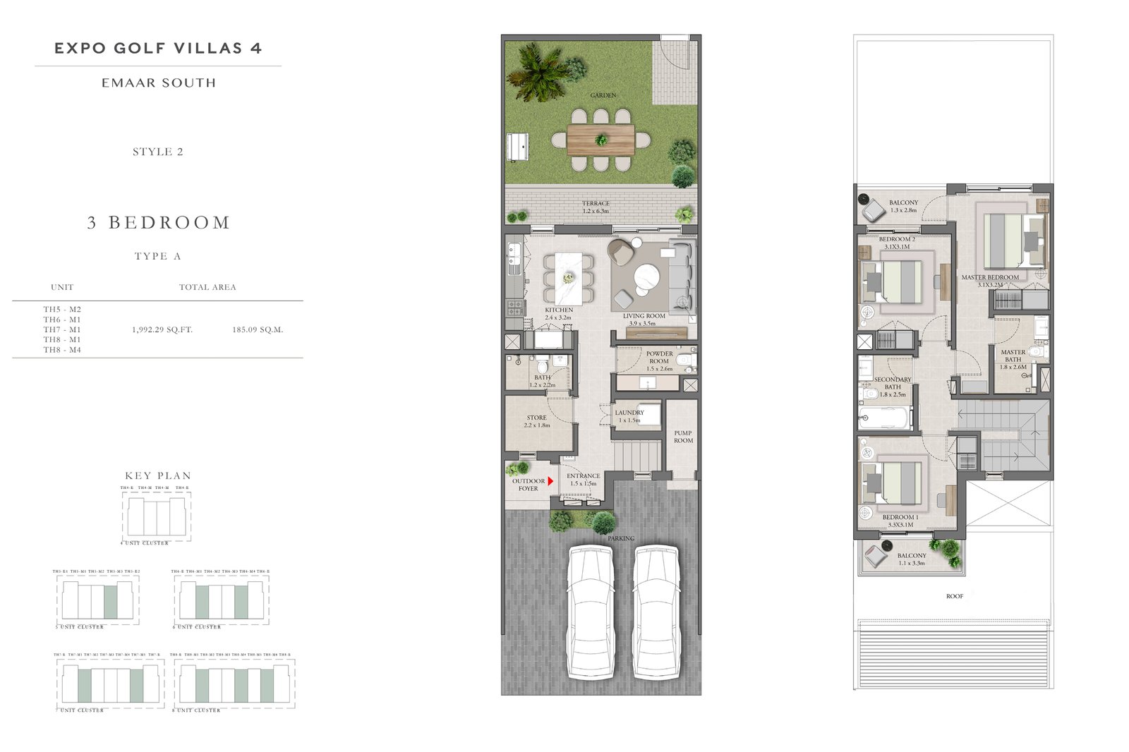 3 Bedrooms floor plan