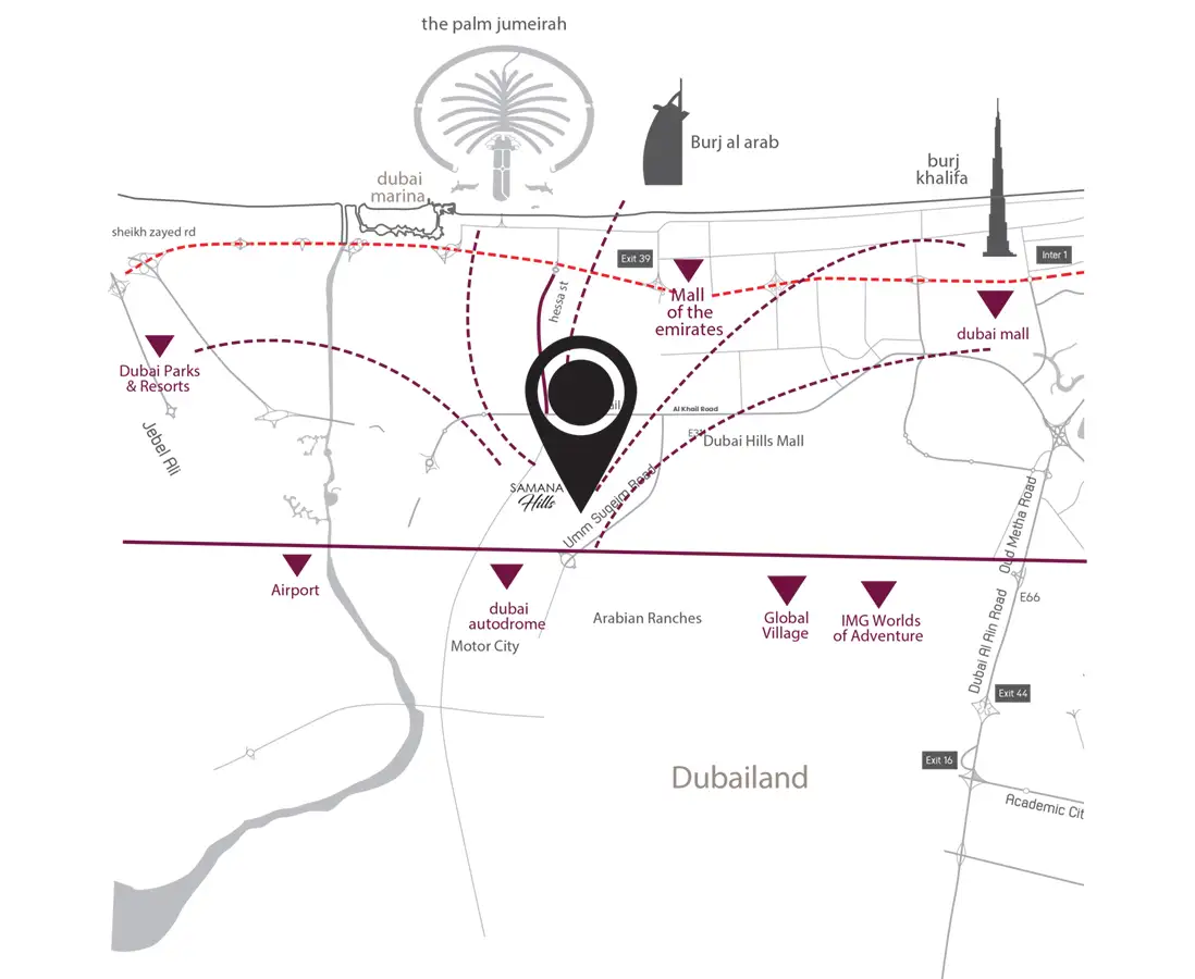 Samana Hills location map