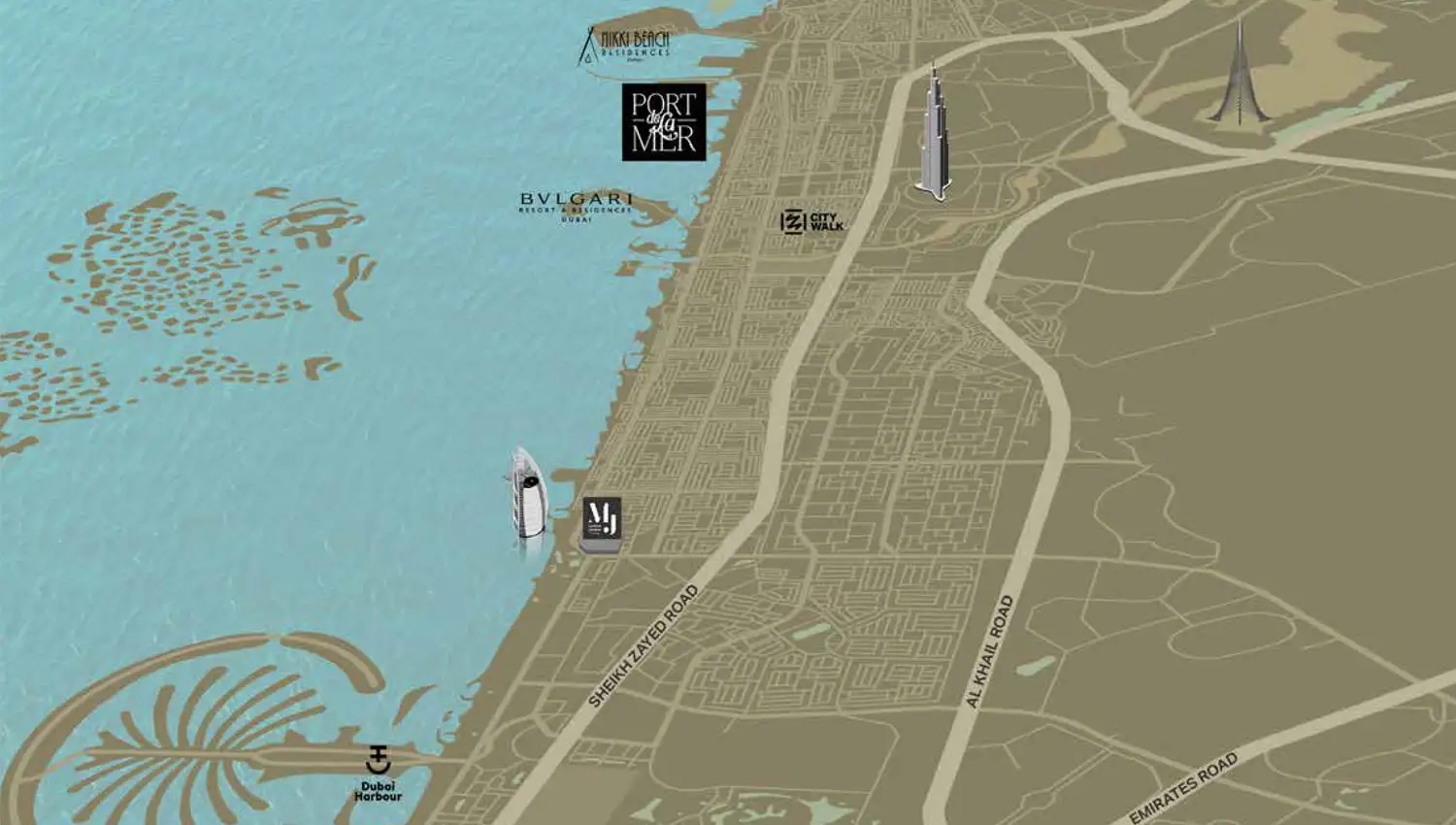 La Rive Building 3 location map