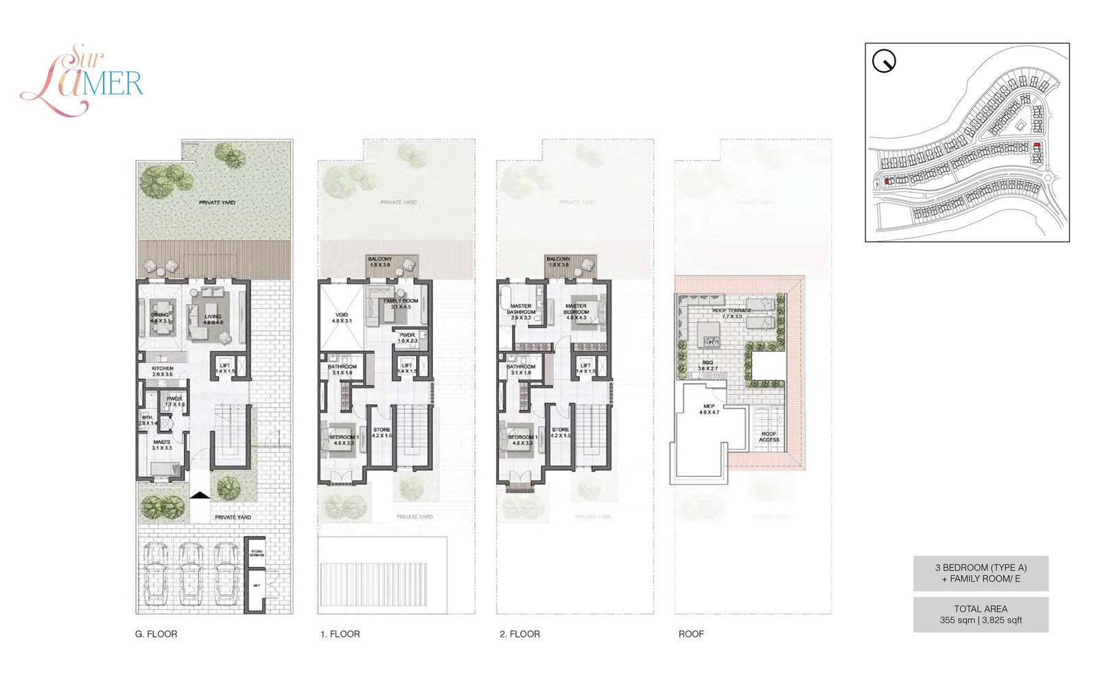 3 Bedrooms floor plan