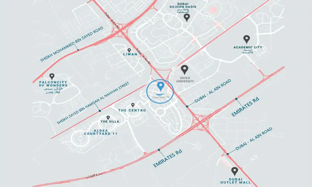 Blue Waves Tower location map