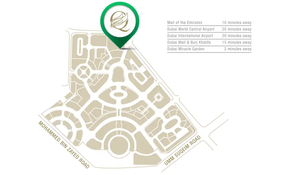 Q Gardens Boutique Residences location map