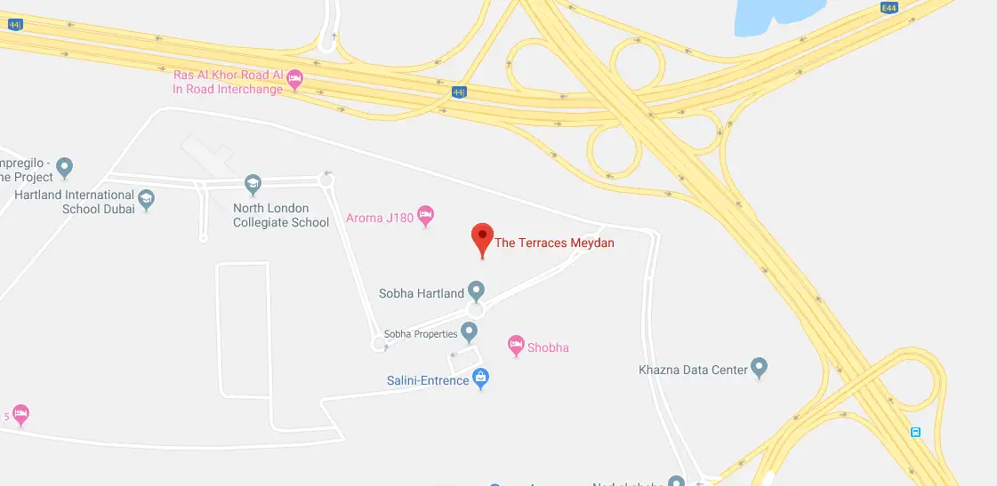 The Terraces location map