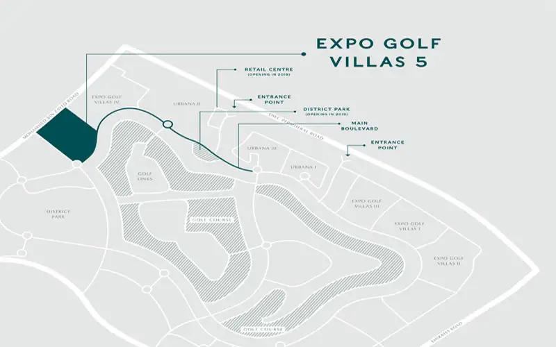 Expo Golf Villas Phase 5 location map