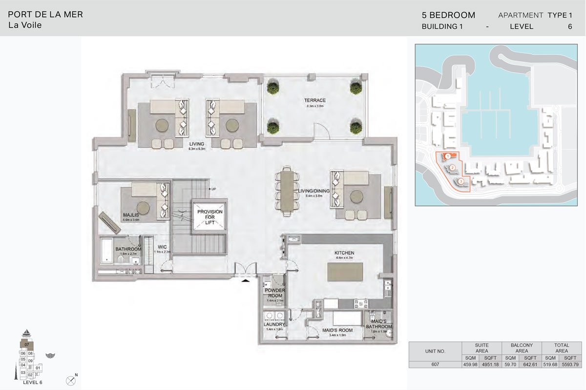 5 Bedrooms floor plan