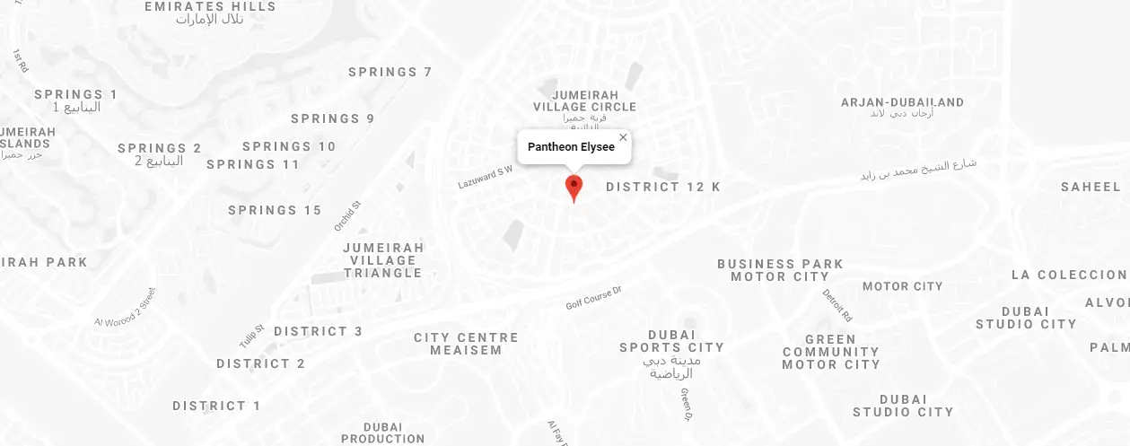 Pantheon Elysee location map