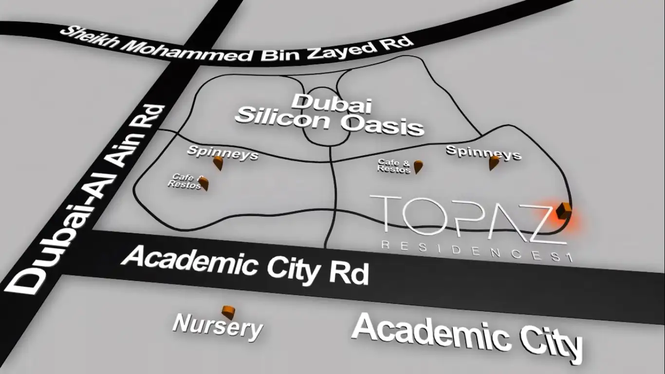 Topaz Residences location map