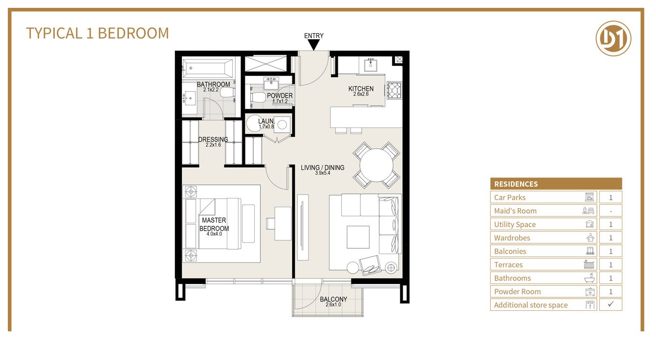 District One floor plan