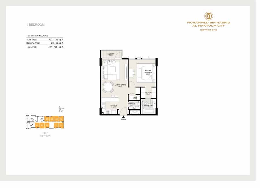 District One Residences 15 floor plan