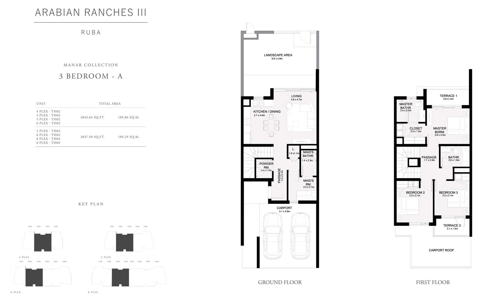 3 Bedrooms floor plan