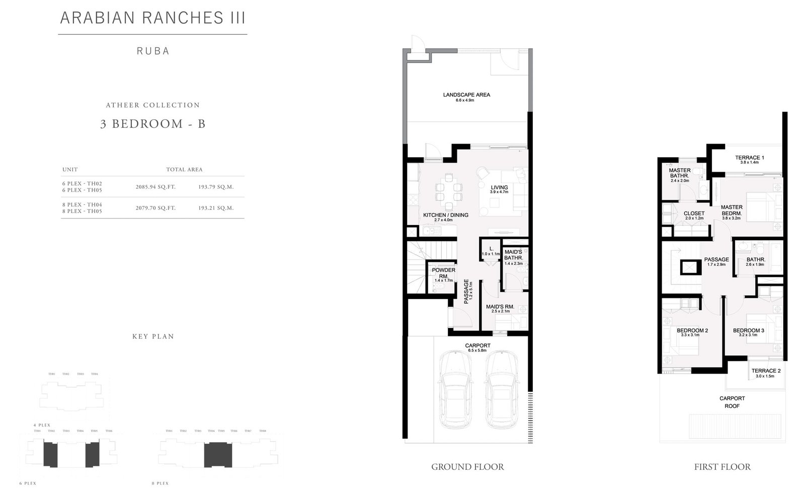 3 Bedrooms floor plan