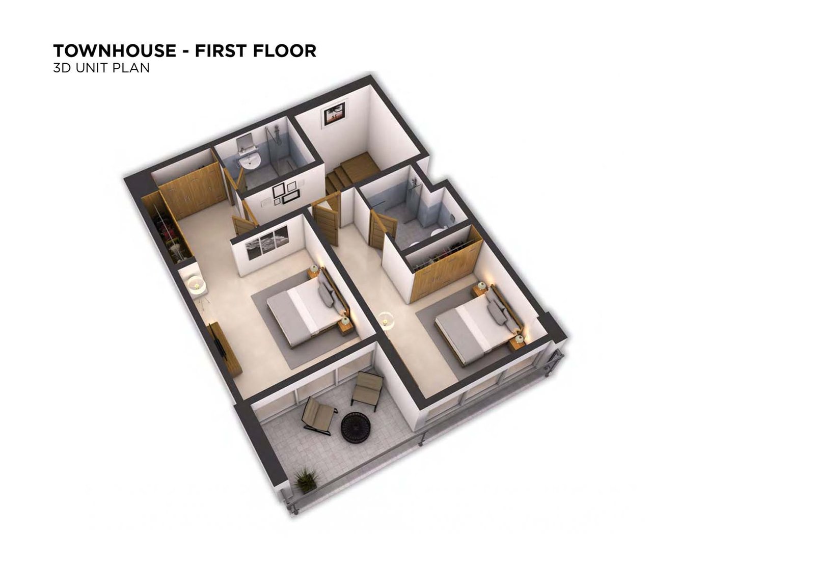2 Bedrooms floor plan