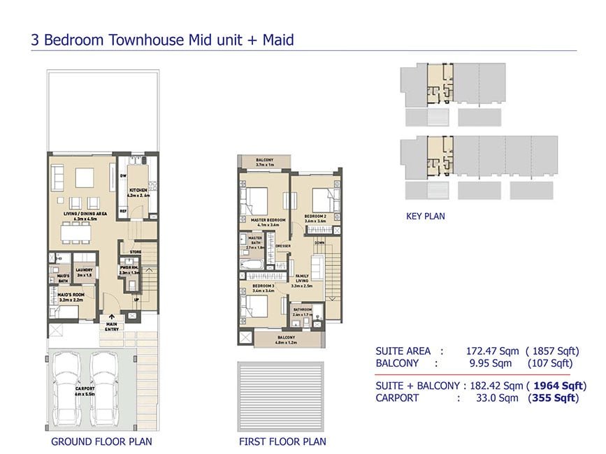 3 Bedrooms floor plan
