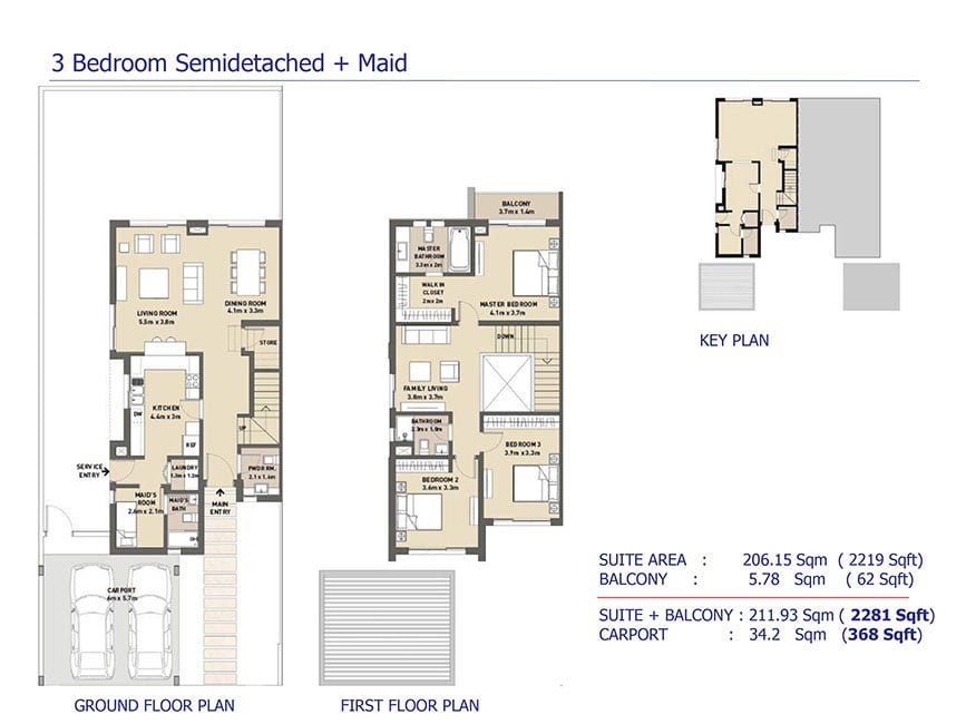 3 Bedrooms floor plan