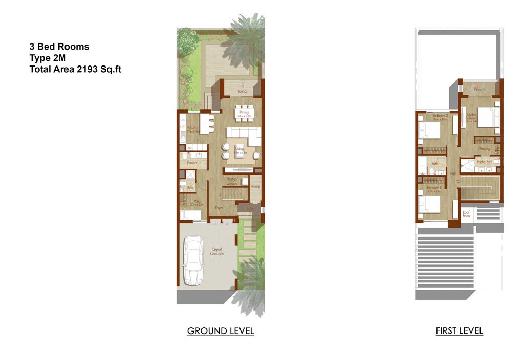 3 Bedrooms floor plan