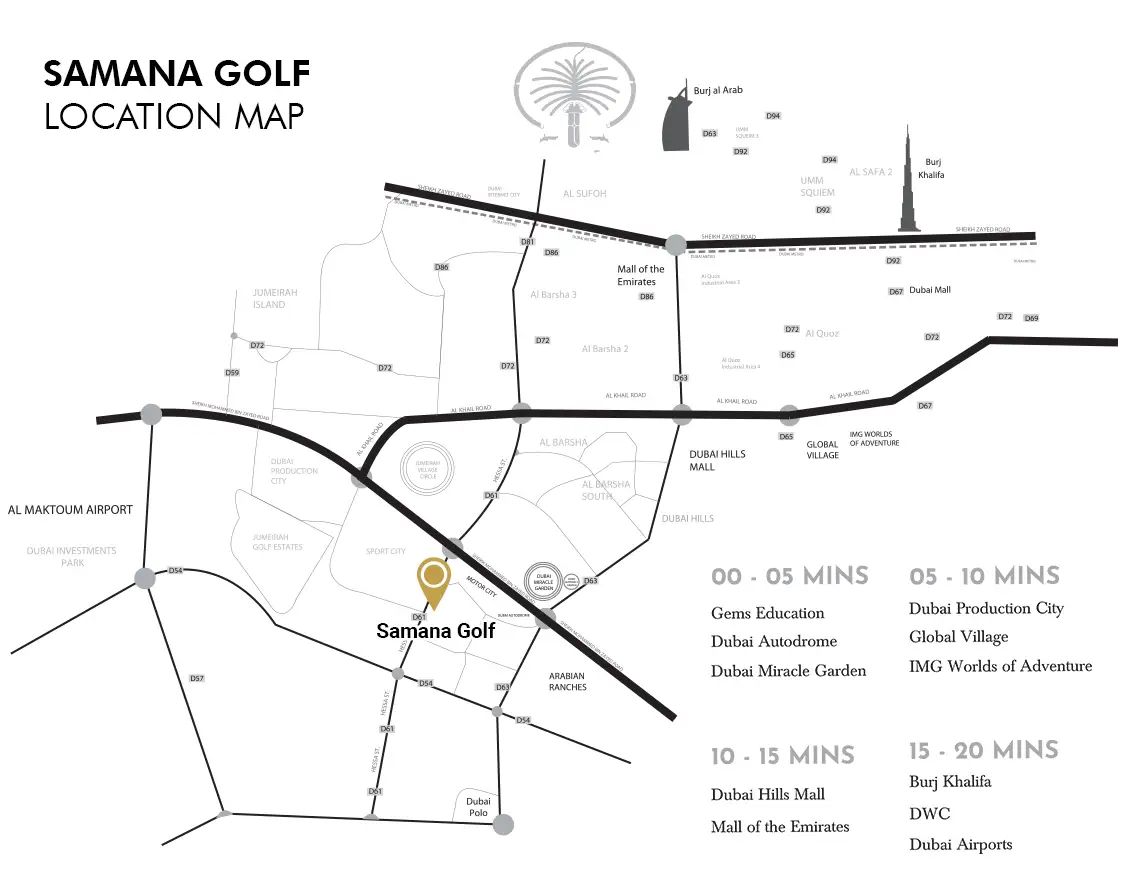 Samana Golf Avenue location map