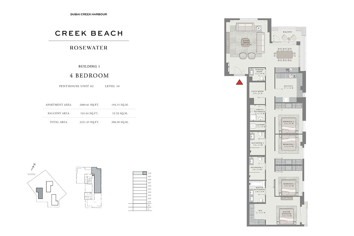 4 Bedrooms floor plan