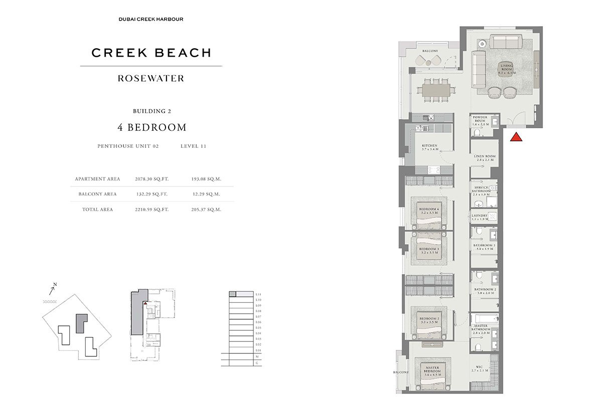 4 Bedrooms floor plan