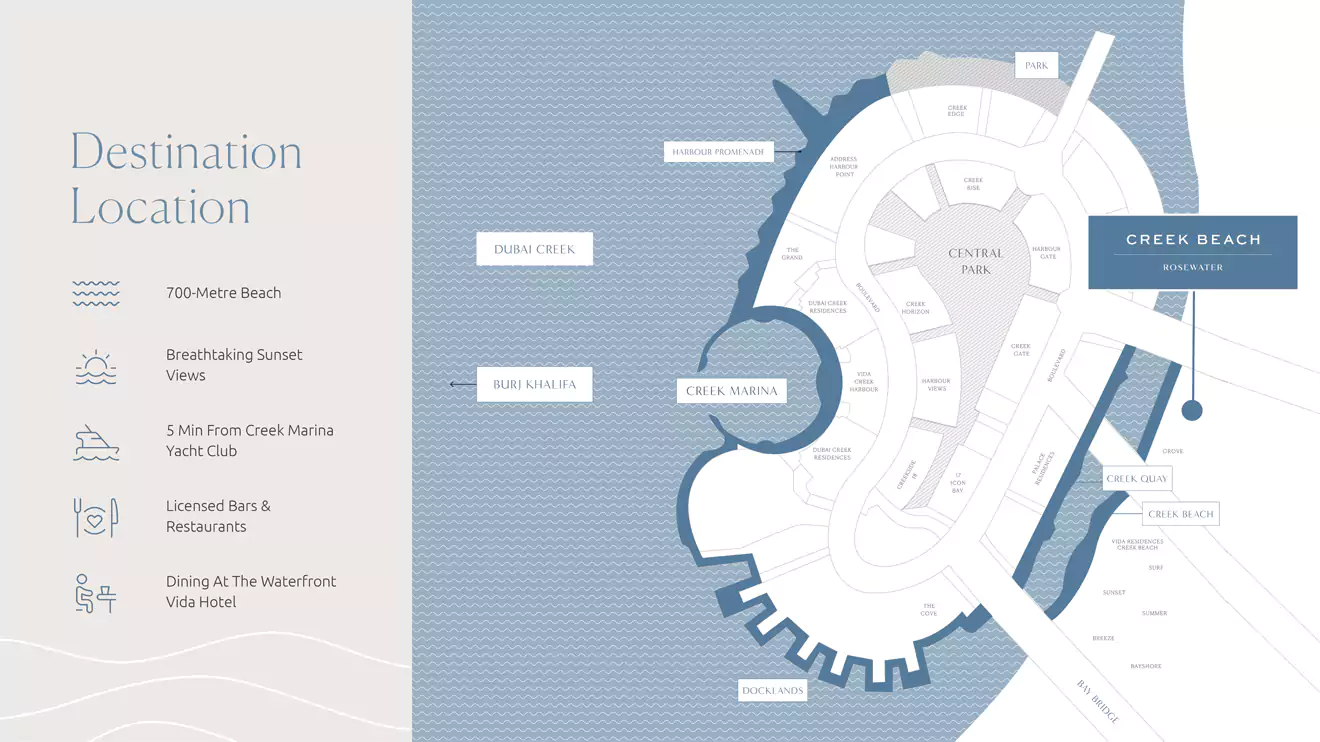 Rosewater at Creek Beach location map