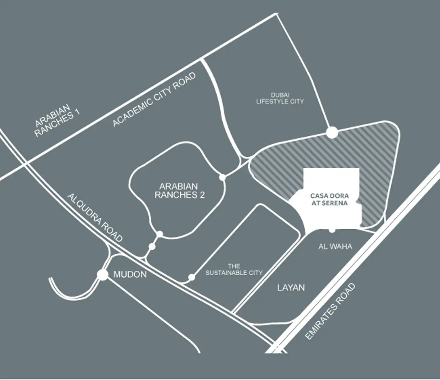 Casa Dora at Serena location map