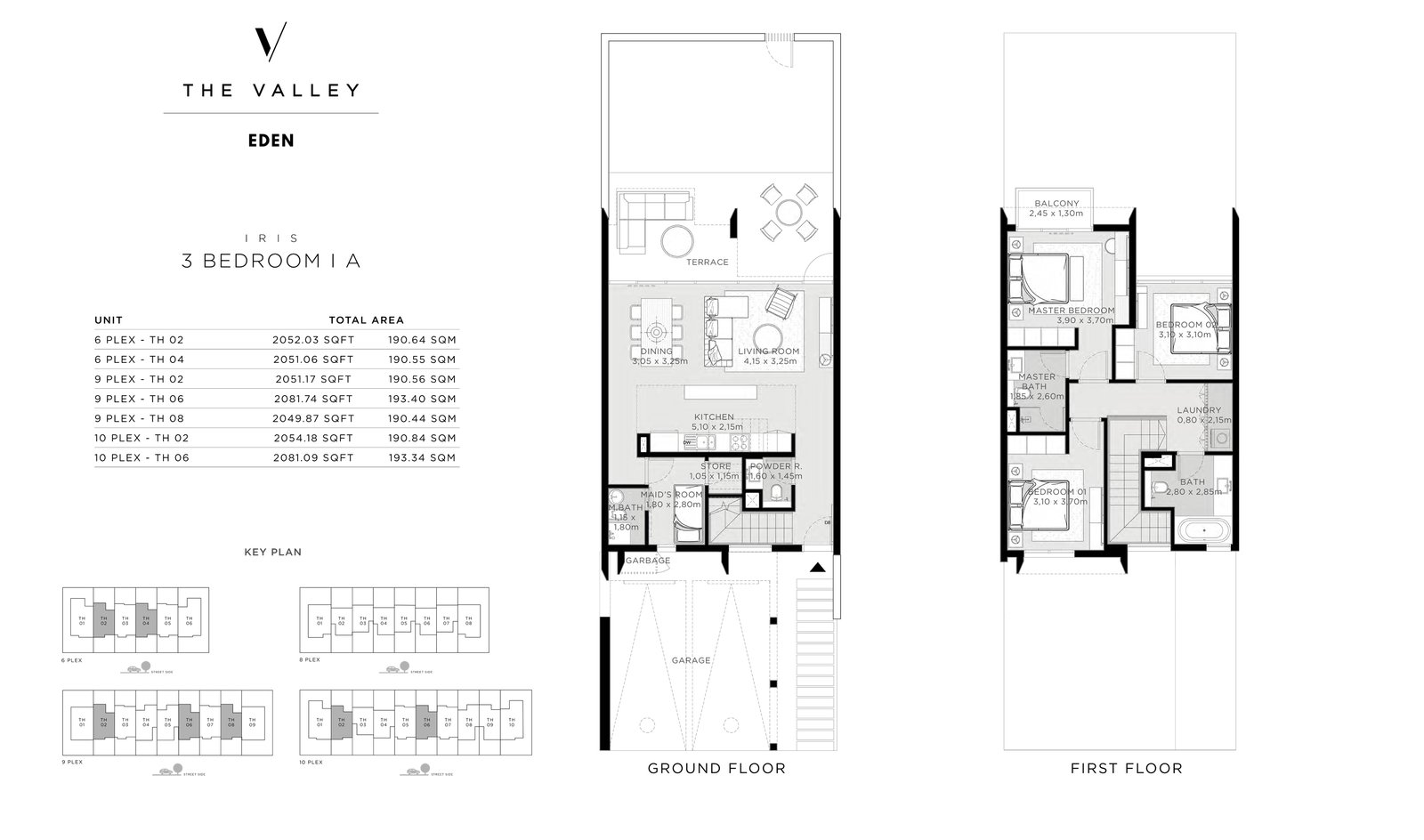 3 Bedrooms floor plan