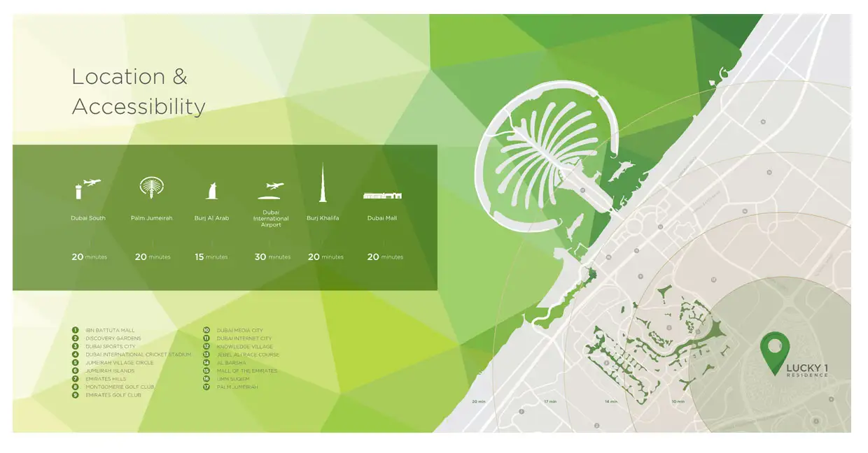 Lucky 1 Residences location map