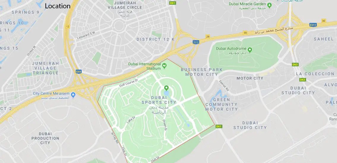 The Diamond location map