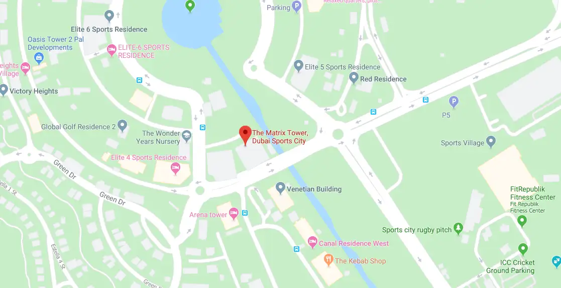The Matrix Tower location map