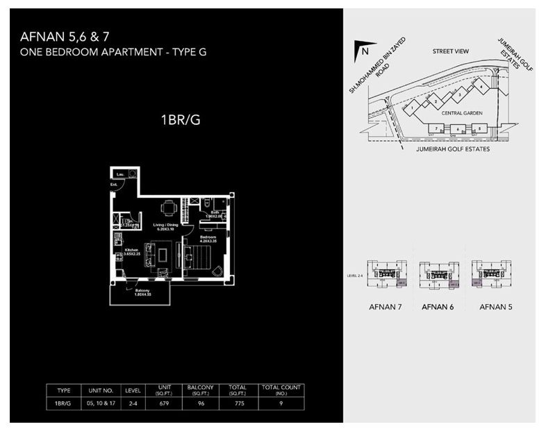1 Bedroom floor plan