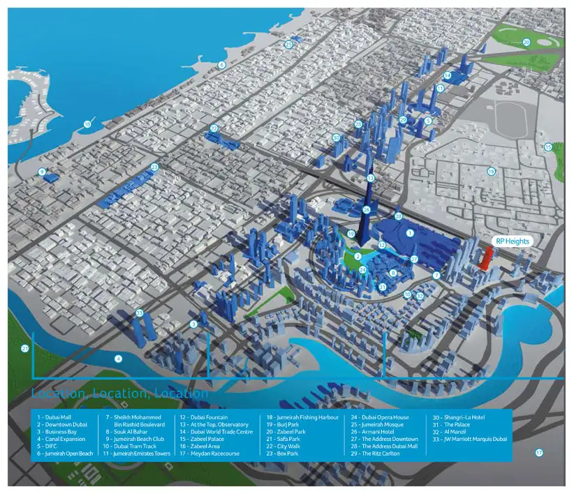 RP Heights location map