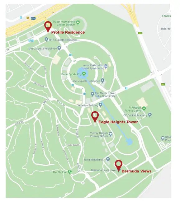 Profile Residences location map