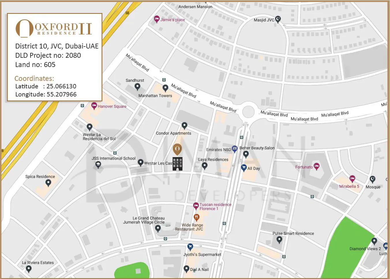 Oxford Residence 2 location map