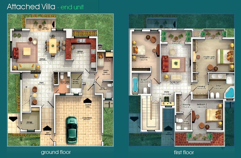 3 Bedrooms floor plan