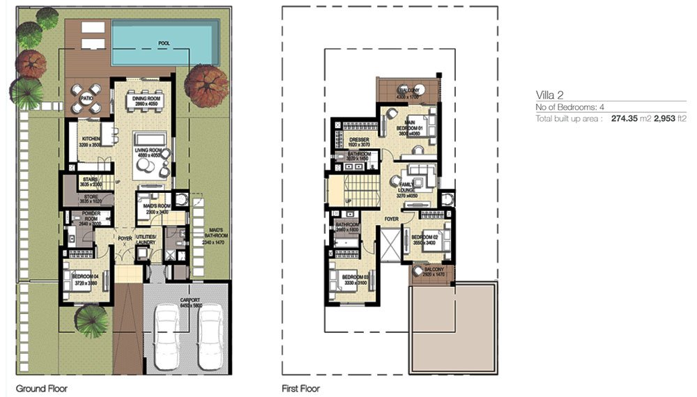 4 Bedroom floor plan
