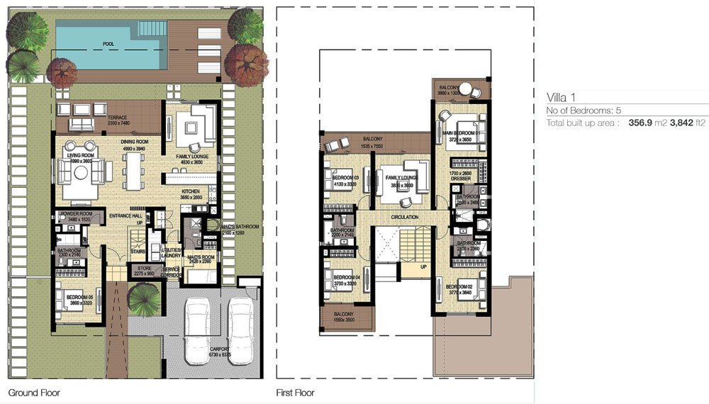 5 Bedroom floor plan