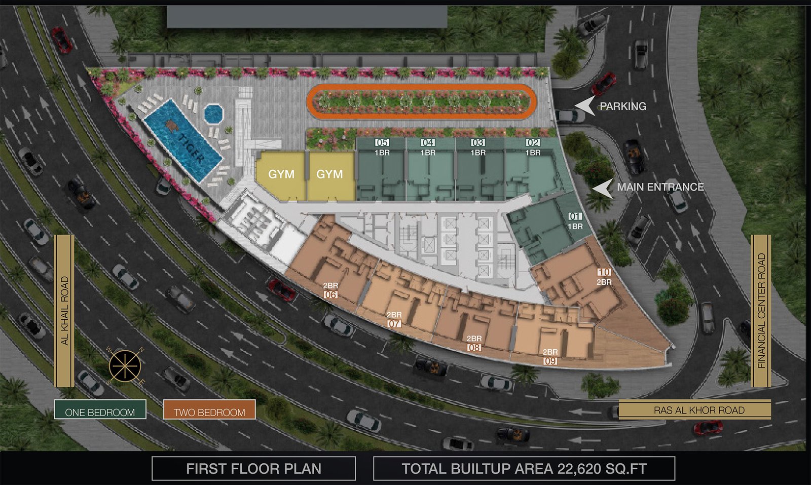1 & 2 Bedroom floor plan