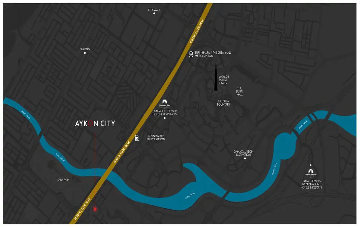 Aykon City Tower B location map
