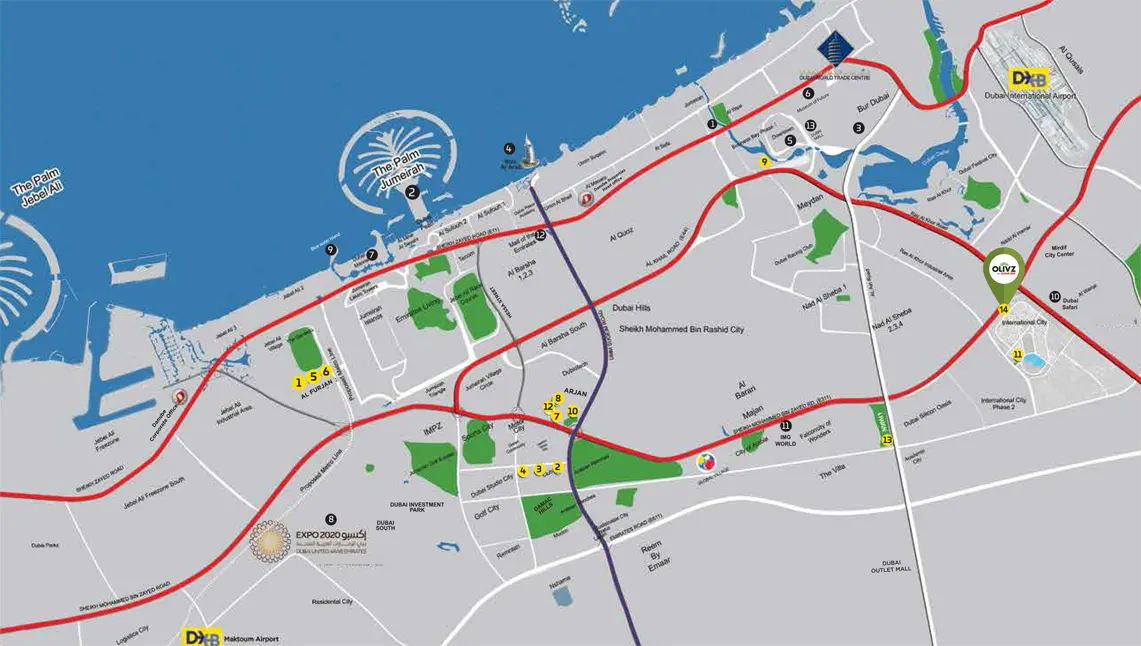 Olivz Residence location map