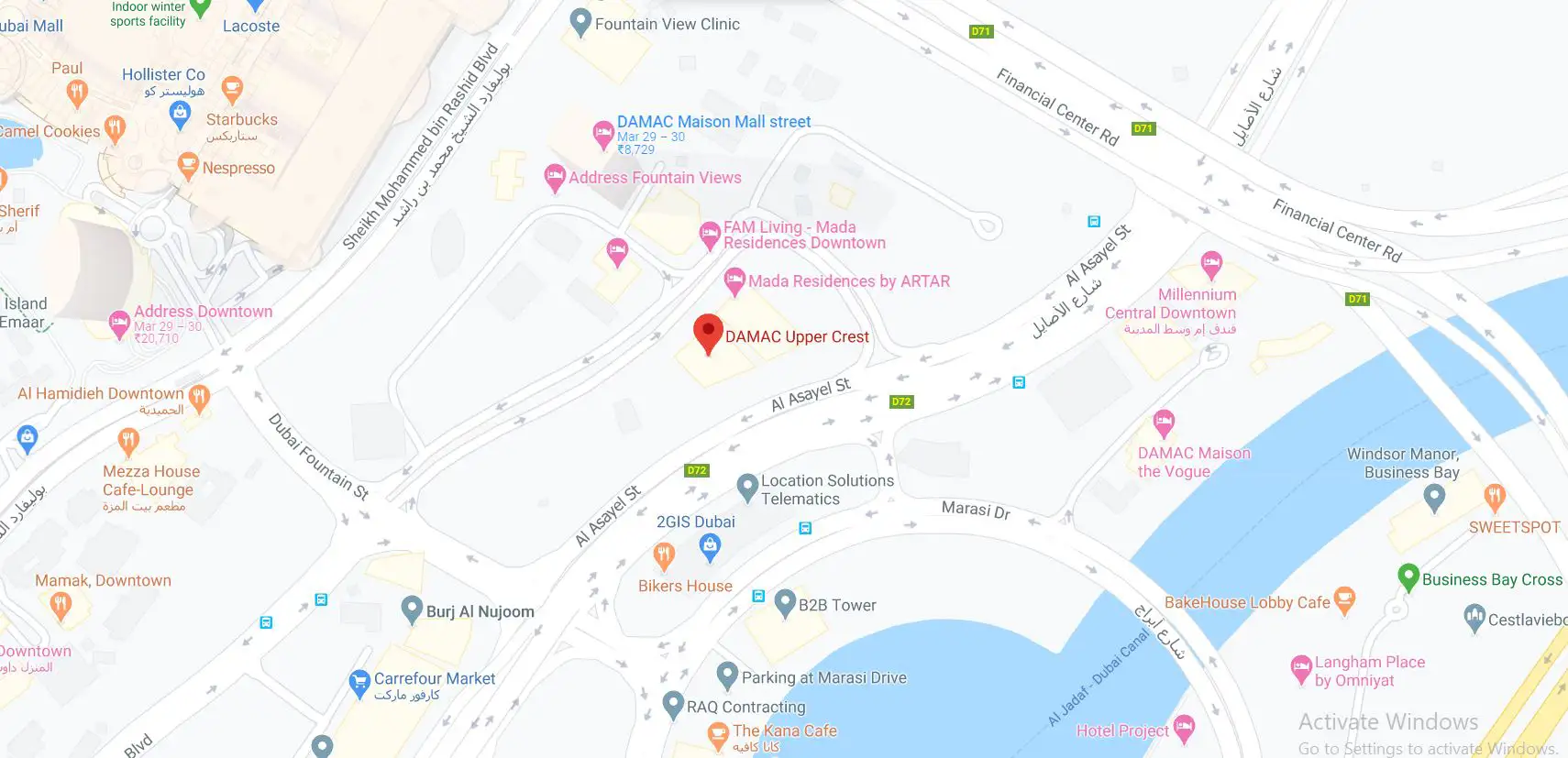 Upper Crest location map