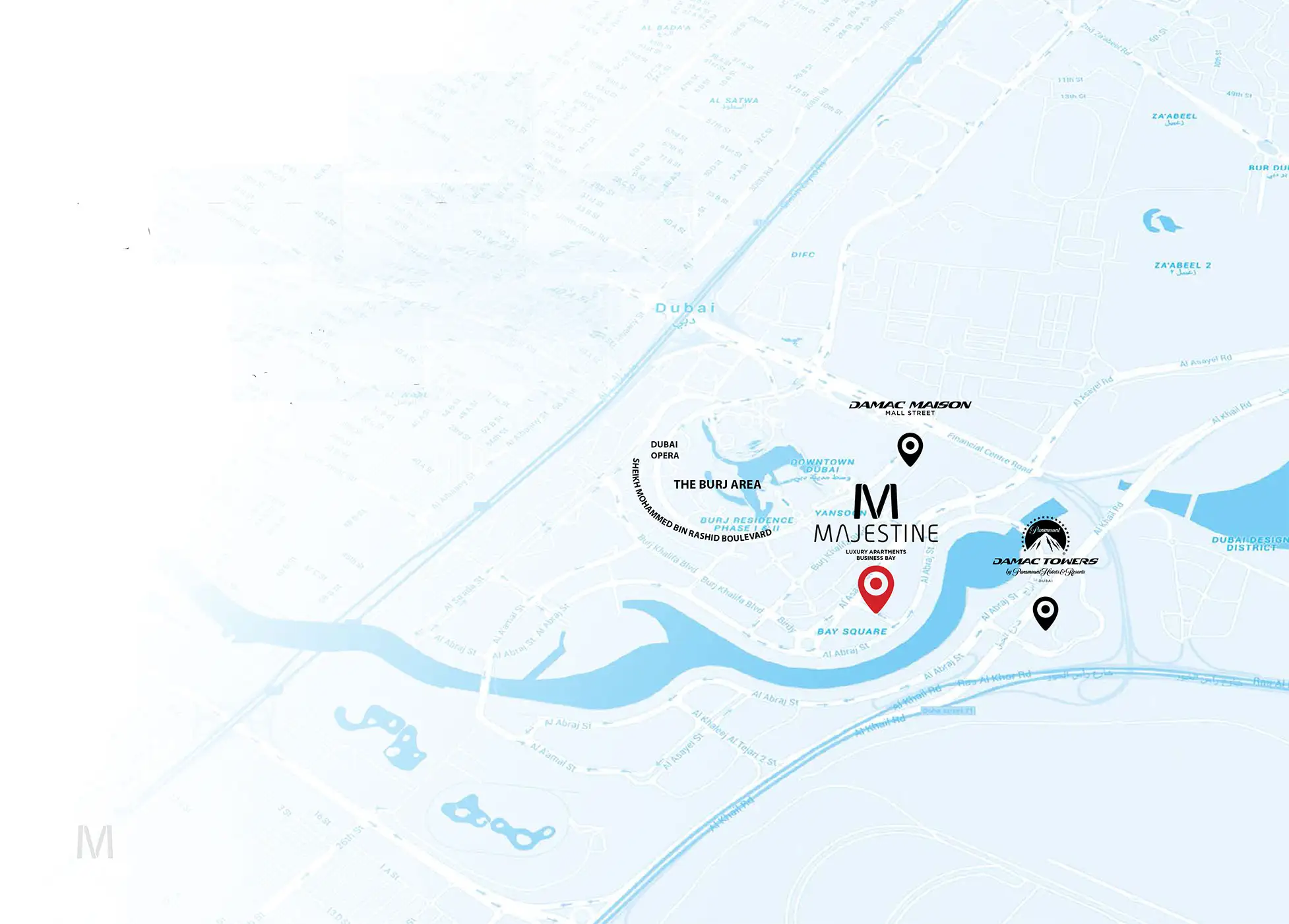 Majestine location map