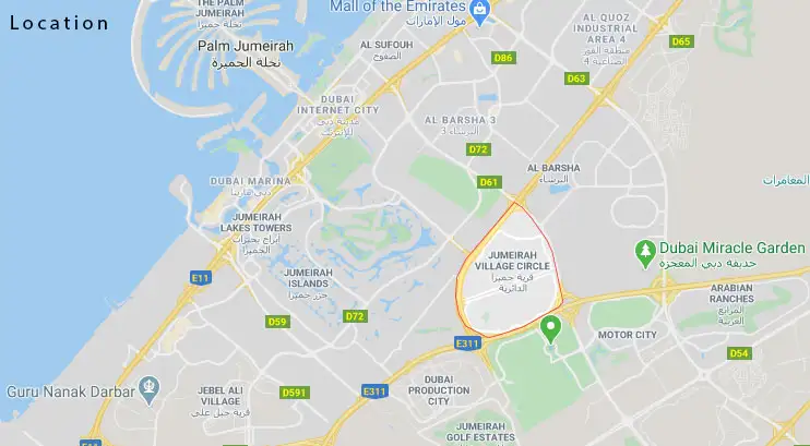 Emirates Garden location map
