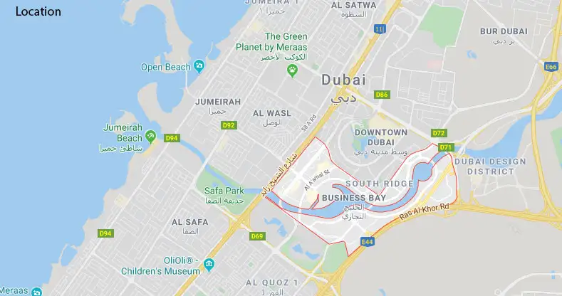 Damac The Residences location map