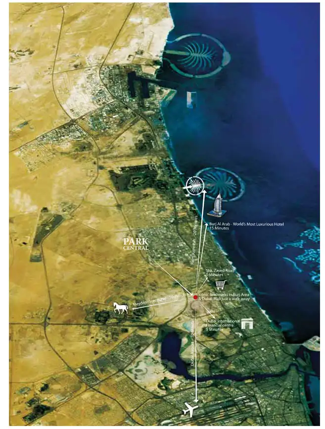 Park Central location map