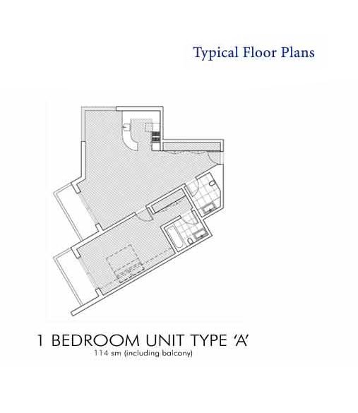 1 Bedroom floor plan