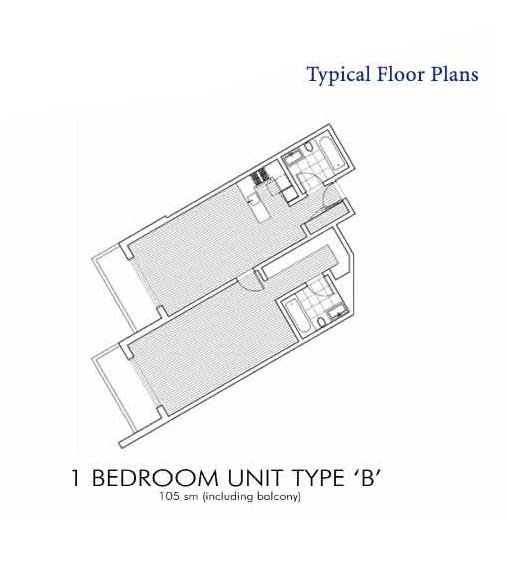 1 Bedroom floor plan
