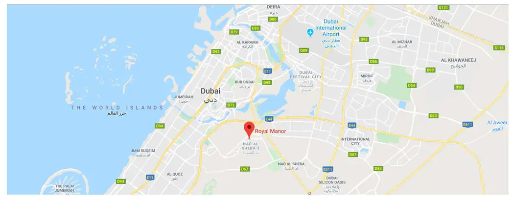 Royal Manor location map