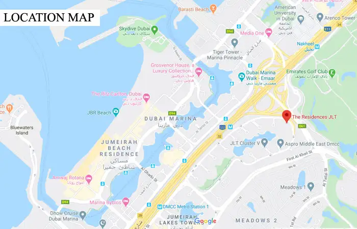 The Residences JLT location map