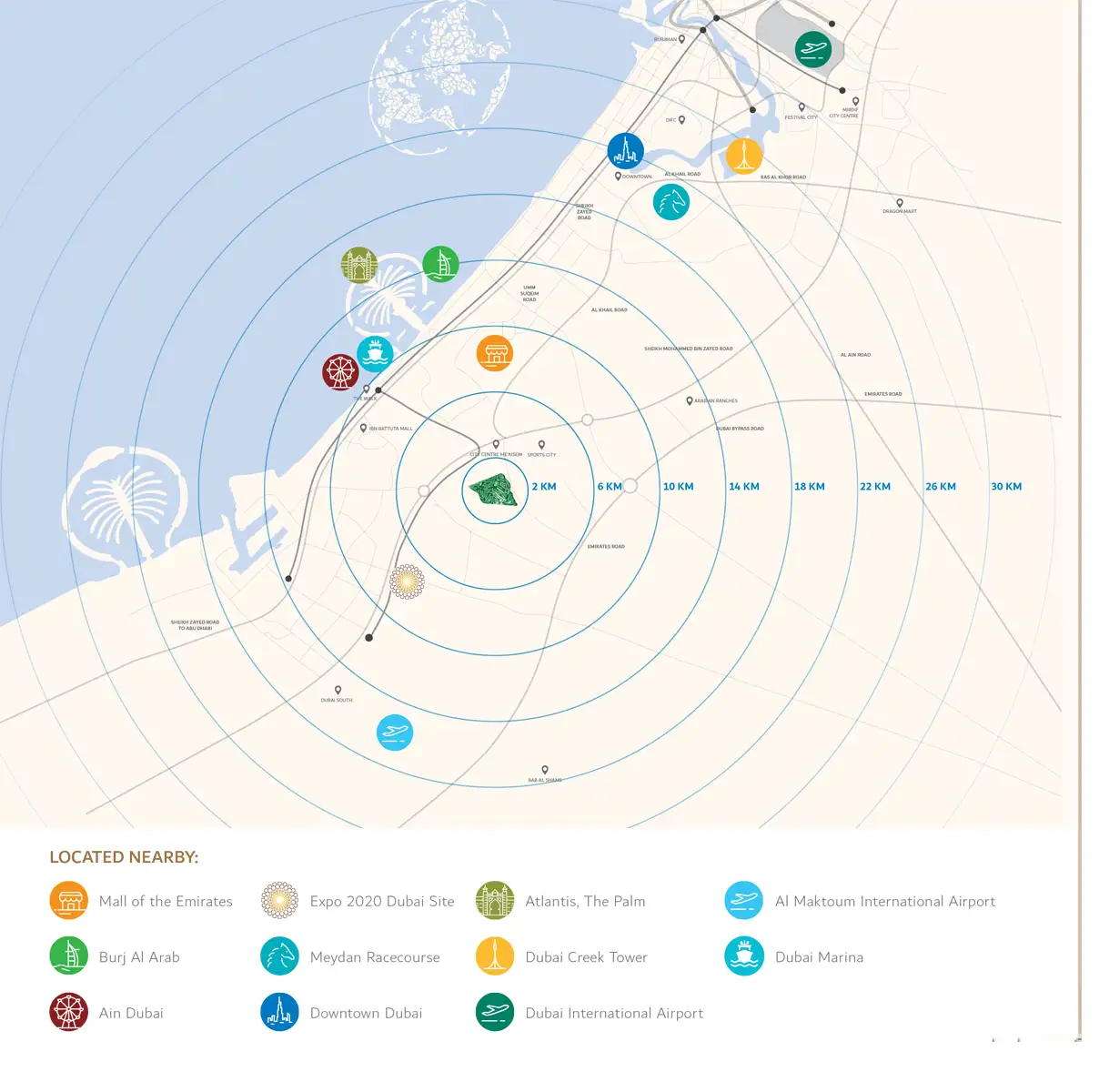 Alandalus Tower D location map